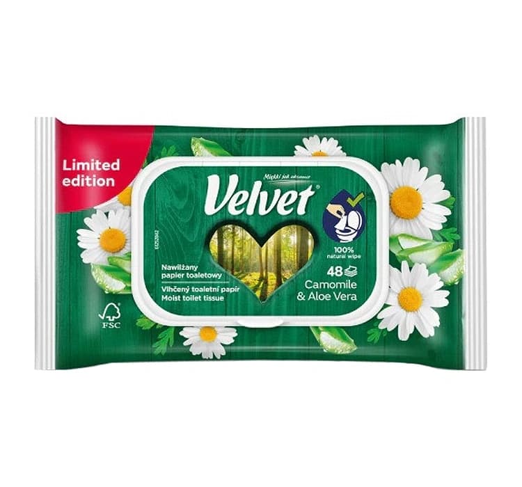 Camomile & Aloe Vera nawilżany papier toaletowy