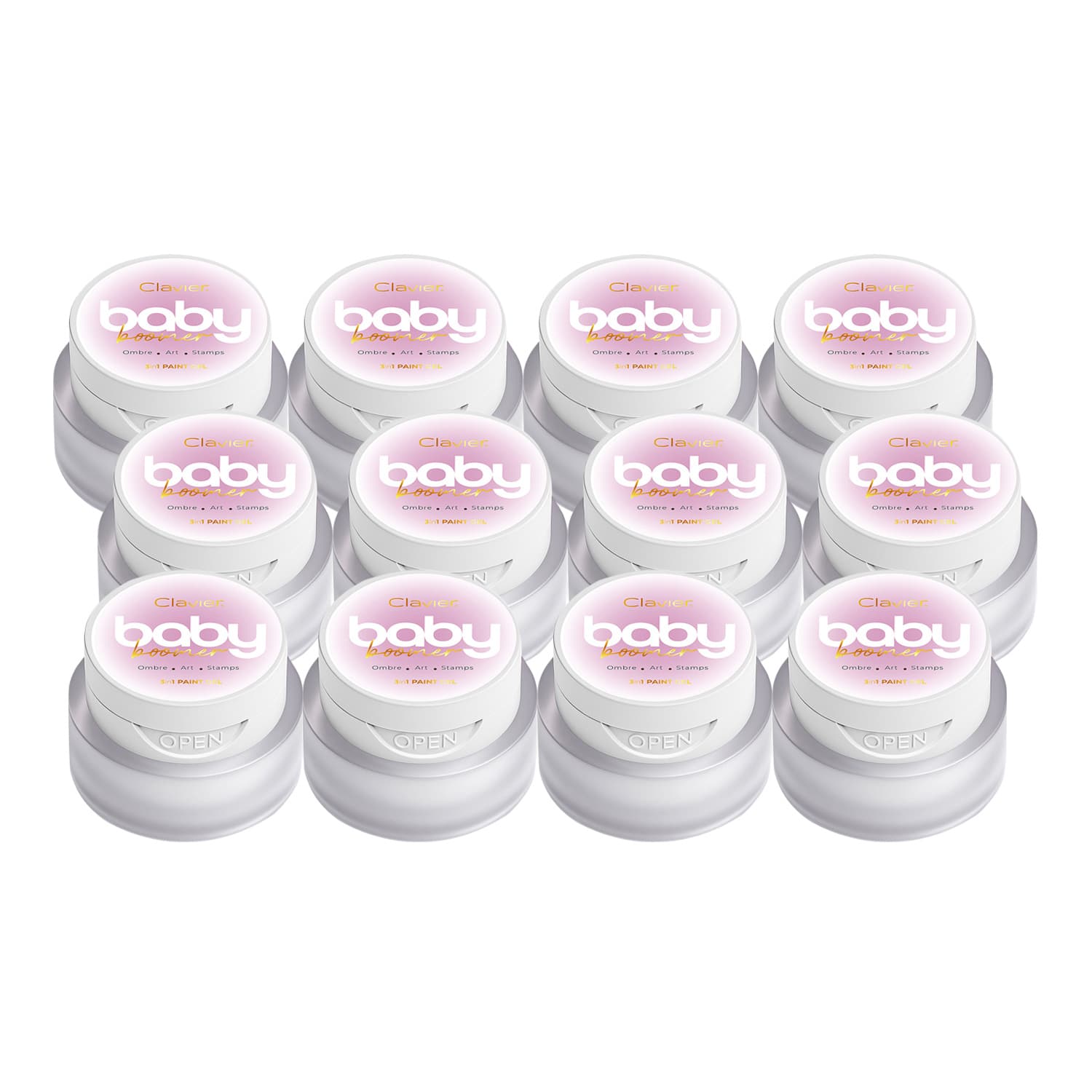 Baby Boomer Nailsology 3w1 zestaw żeli Ombre Rainbow R01-R12
