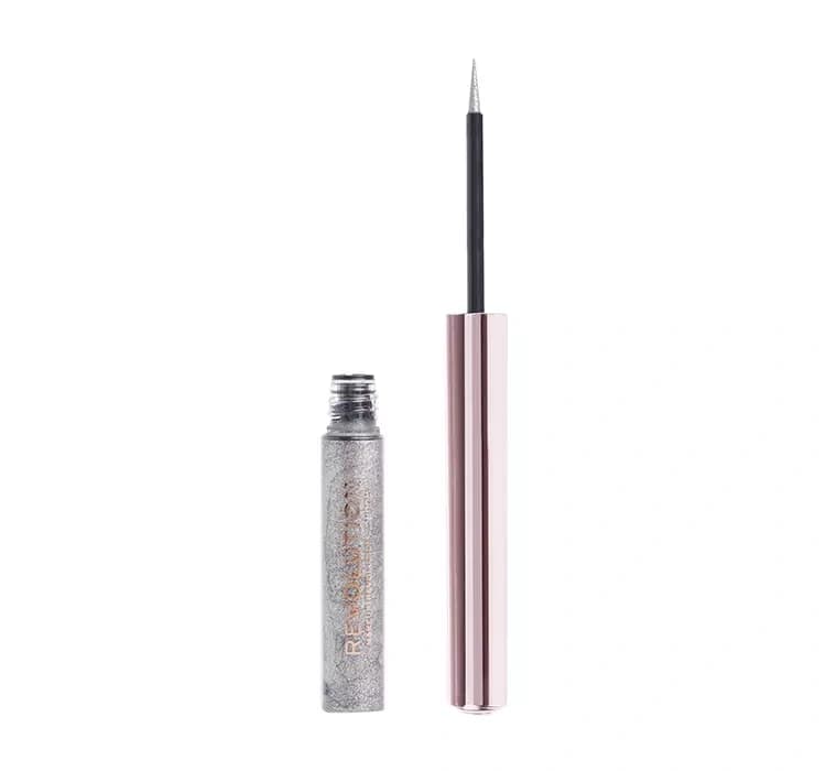 Makeup Revolution Festive Allure błyszczący eyeliner do powiek Silver Flush