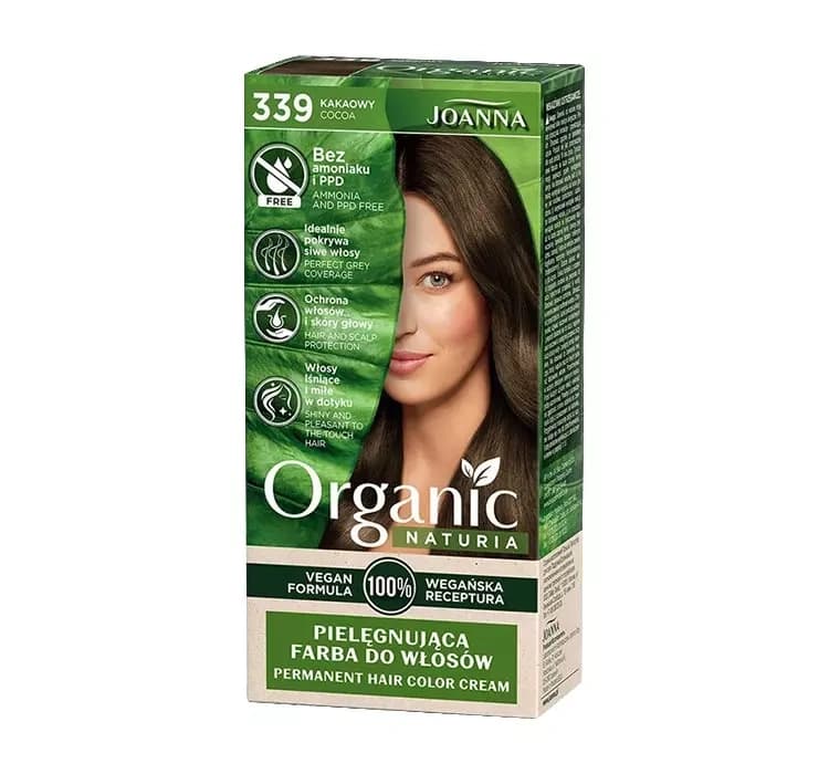NATURIA ORGANIC PIELĘGNUJĄCA FARBA DO WŁOSÓW 339 KAKAOWY