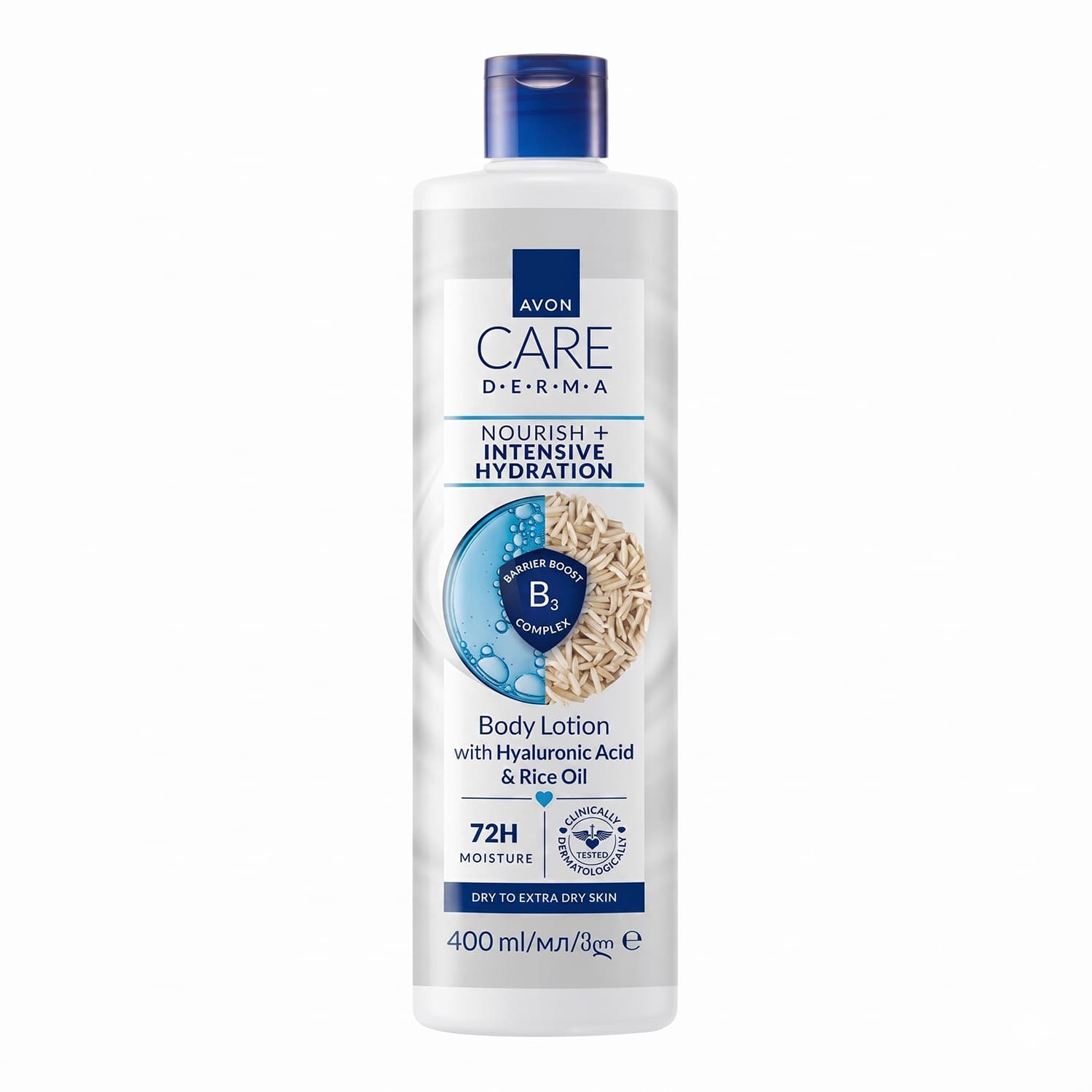 Care Derma nawilżający balsam do ciała z Hyaluronic Acid & Rice Oil