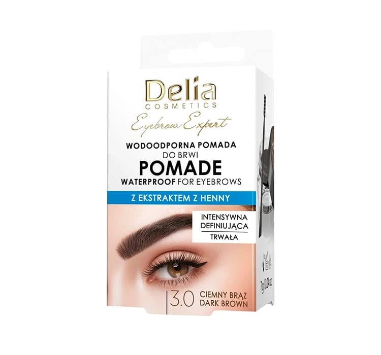 Delia Eyebrow Expert wodoodporna pomada do brwi 3.0 Ciemny Brąz
