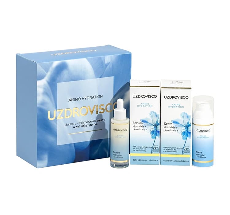 Amino Hydration zestaw prezentowy krem na dzień i na noc + serum do twarzy