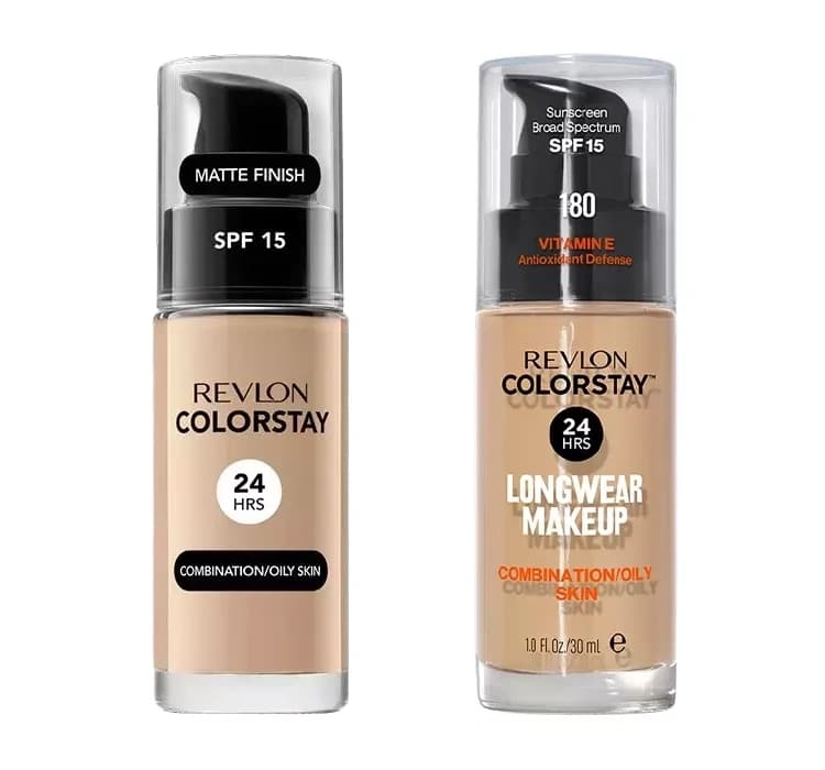 zestaw podkład Colorstay 150 Buff + podkład Colorstay z witaminą E 180 Sand Beige