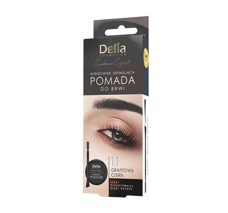 Delia Eyebrow Expert intensywnie definiująca pomada do brwi 1.1 Grafitowa Czerń