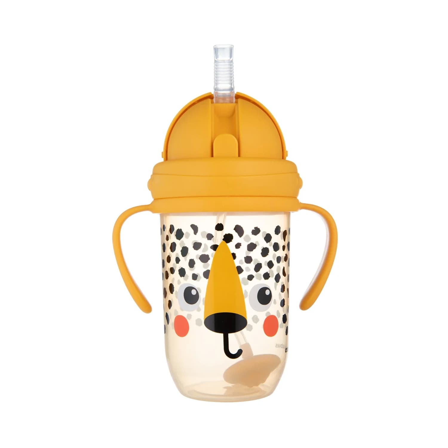 Non-Spill Expert Cup kubek niekapek z rurką i odważnikiem dla dzieci od 6. miesiąca życia BabiesBoo Gepard