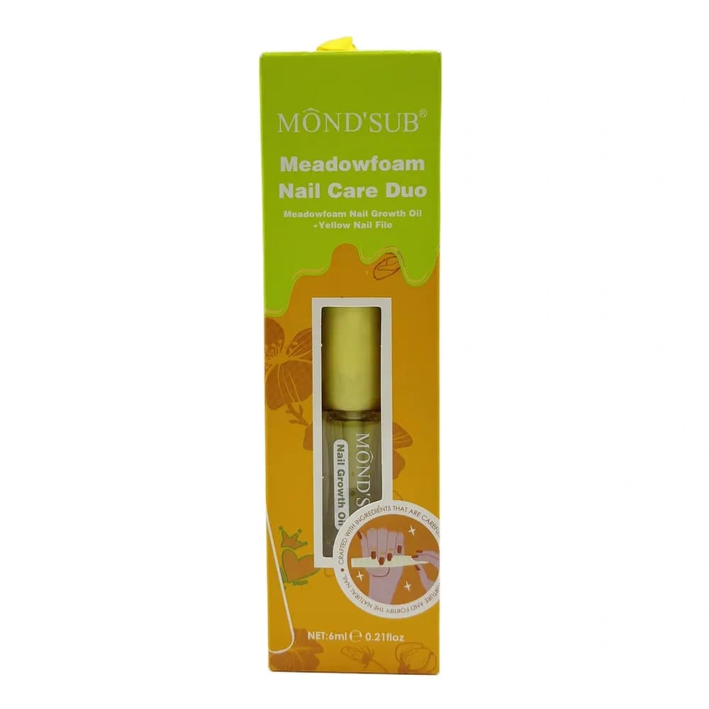 Meadowfoam Nail Care Duo zestaw do paznokci różany olejek wzmacniający paznokcie + pilniczek