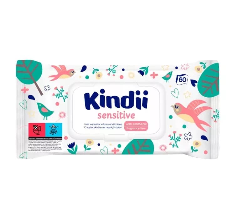Kindii Sensitive nawilżane chusteczki dla dzieci i niemowląt