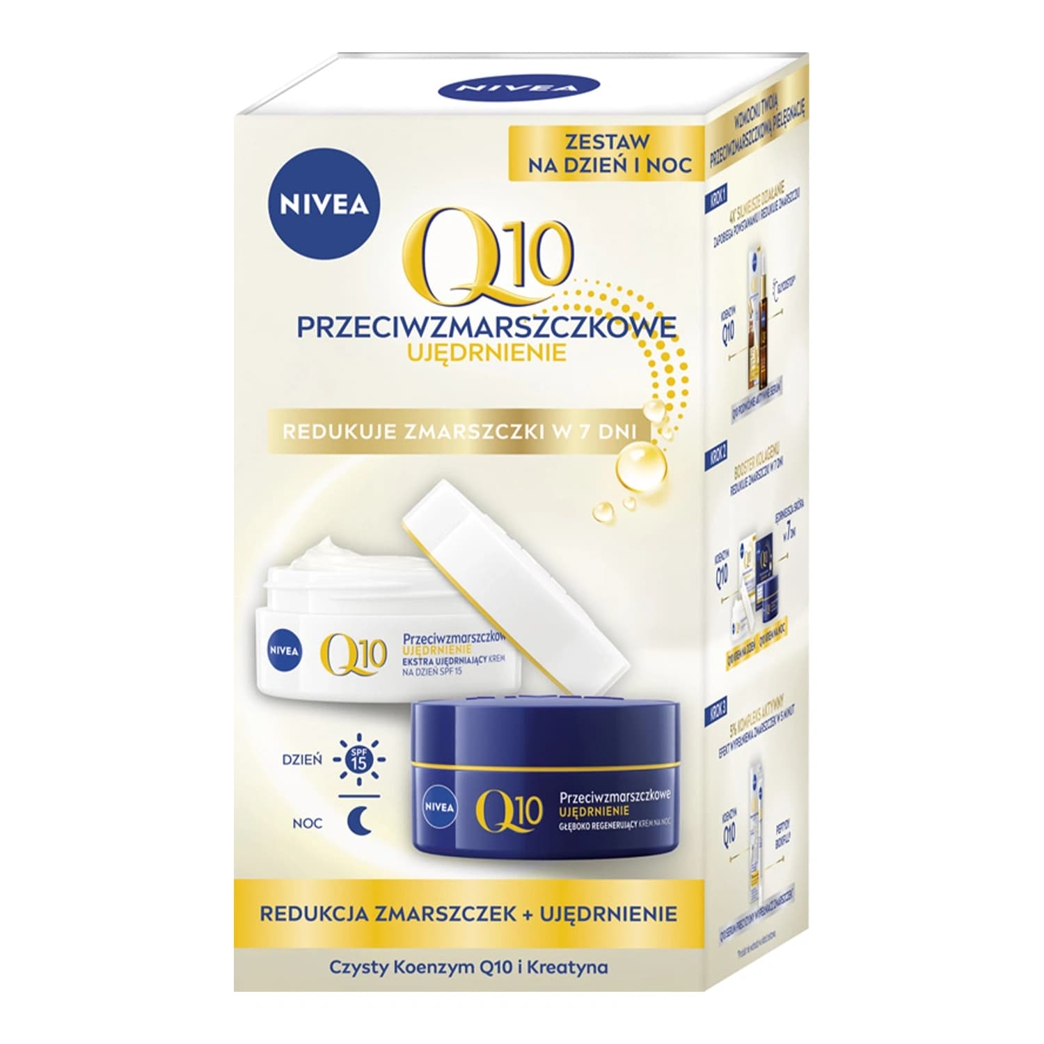 Q10 Przeciwzmarszczkowe Ujędrnienie zestaw do pielęgnacji twarzy krem na dzień SPF15 + krem na noc