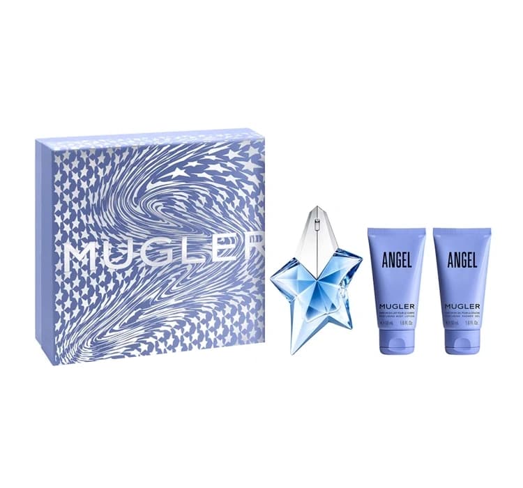 Mugler Angel woda perfumowana spray + balsam do ciała + żel pod prysznic