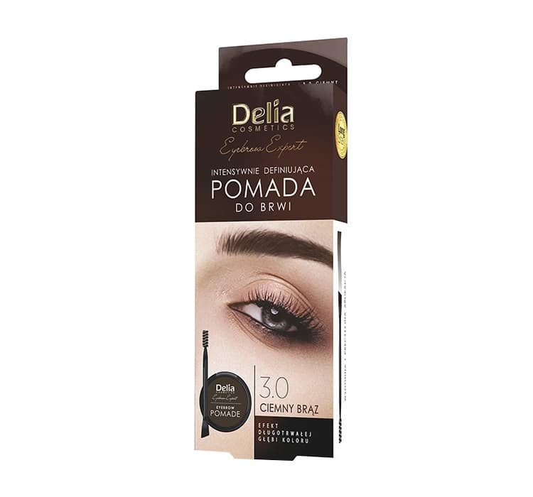 Delia Eyebrow Expert intensywnie definiująca pomada do brwi 3.0 Ciemny Brąz