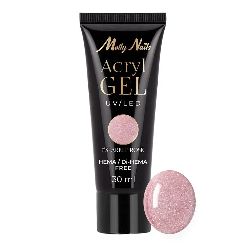 Molly Nails Acryl Gel akrylożel budujący do przedłużania paznokci Sparkle Rose