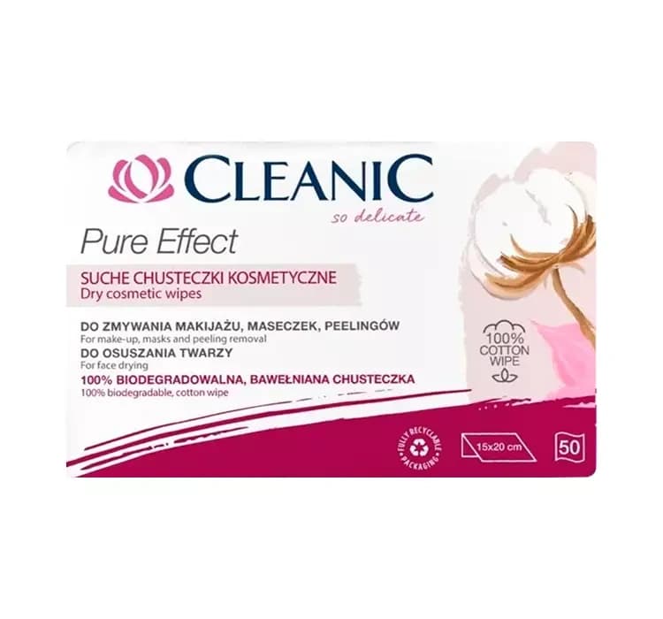 Pure Effect suche chusteczki kosmetyczne