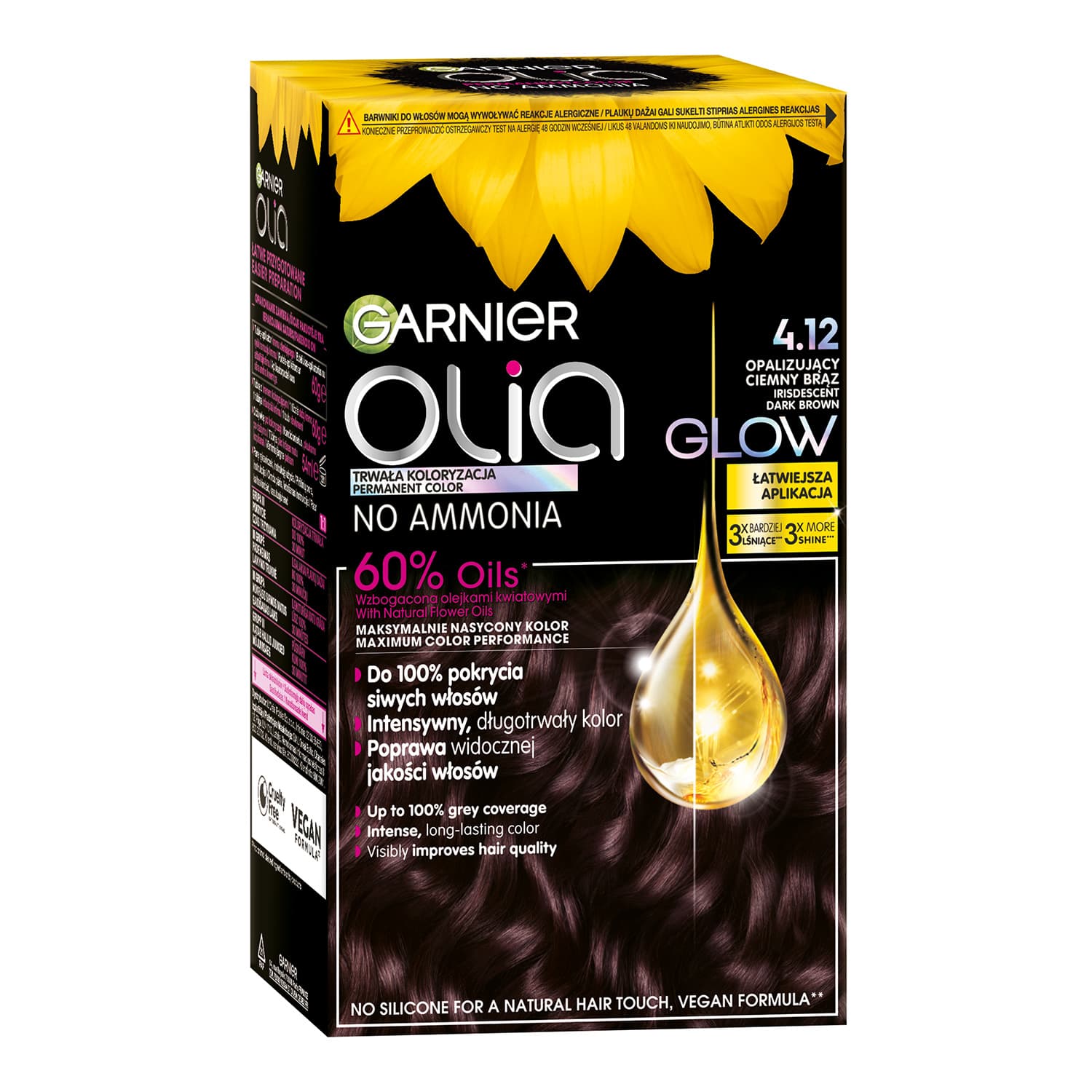 Olia trwała koloryzacja 4.12 Opalizujący Ciemny Brąz