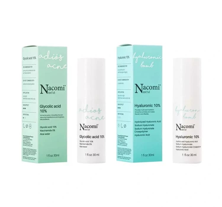 Next Level zestaw serum Hyaluronic Bomb Kwas Hialuronowy 10% + Fix It Up Niacynamide 15%
