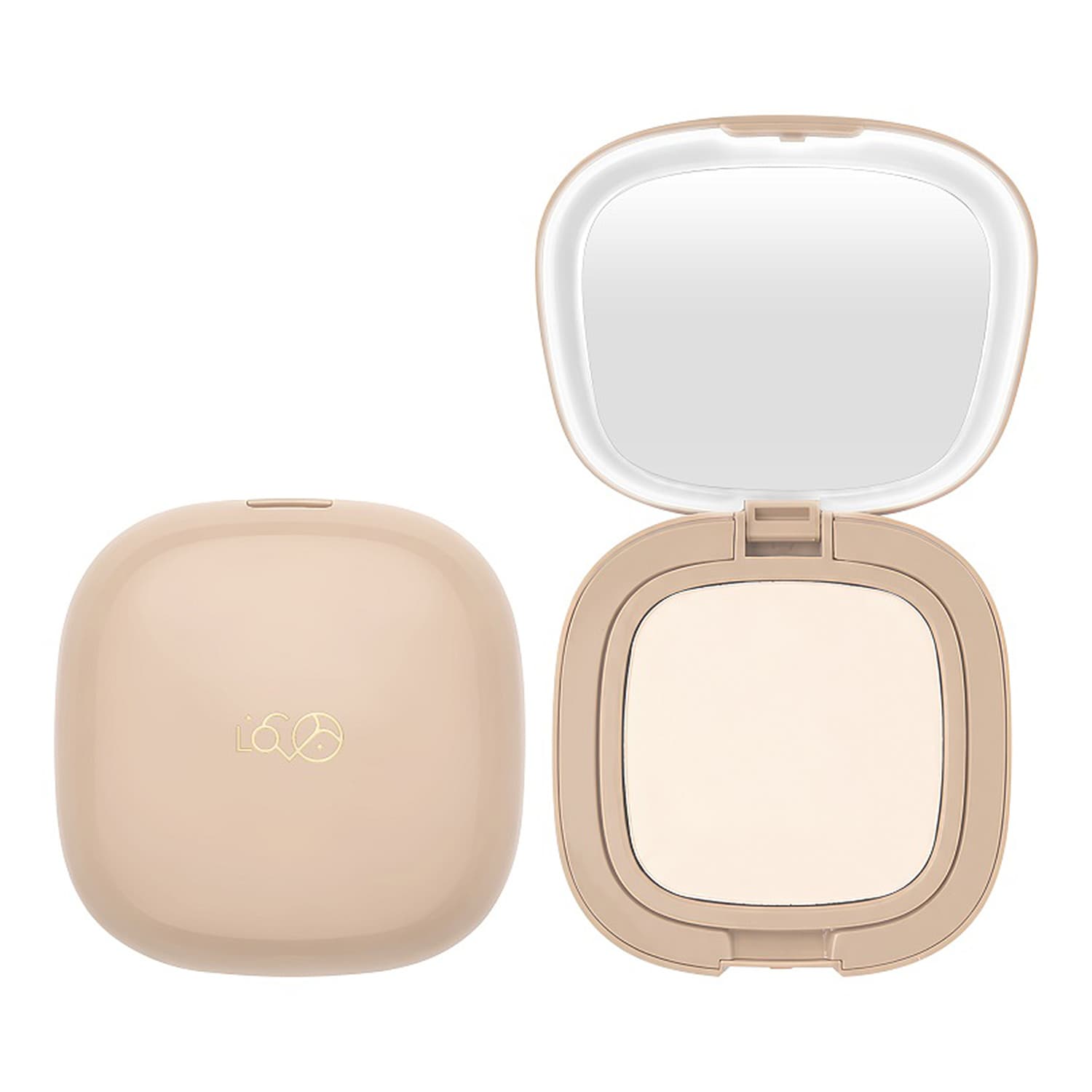 LED Setting Powder transparentny puder prasowany utrwalający z lusterkiem LED