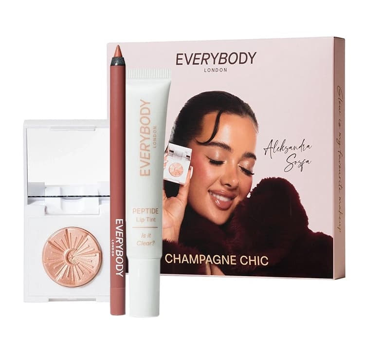 Eye&Lip Set Champagne Chic zestaw prezentowy konturówka 02 Espresso Brown + balsam do ust Is It Clear? + topper Champagne O