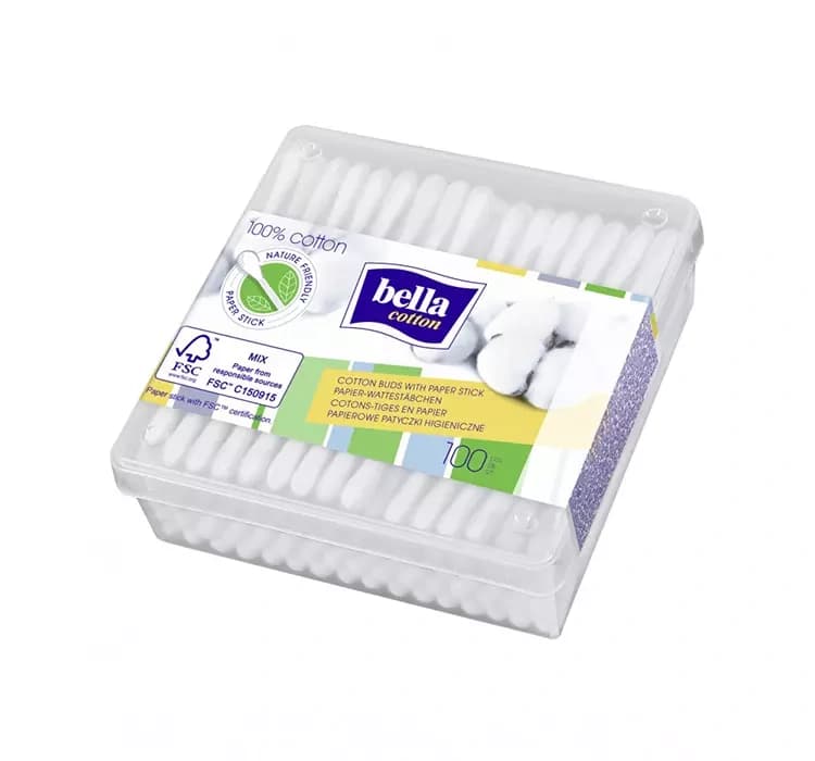Cotton papierowe patyczki higieniczne pudełko kwadratowe