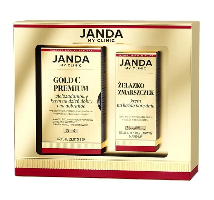 My Clinic zestaw kosmetyków krem Żelazko Zmarszczek + krem Gold C Premium