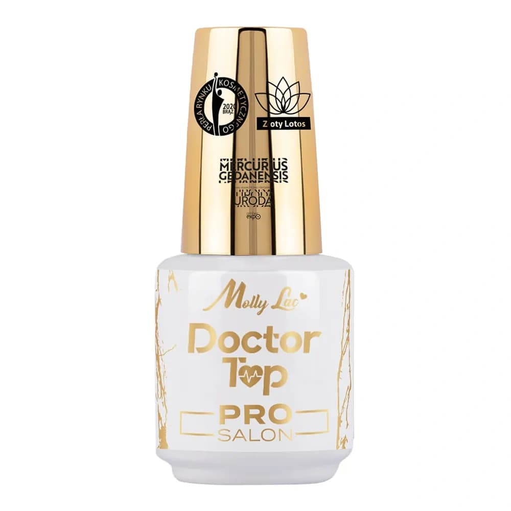 Molly Lac Doctor Top No Wipe Pro Salon nabłyszczający top samoregenerujący bez przemywania