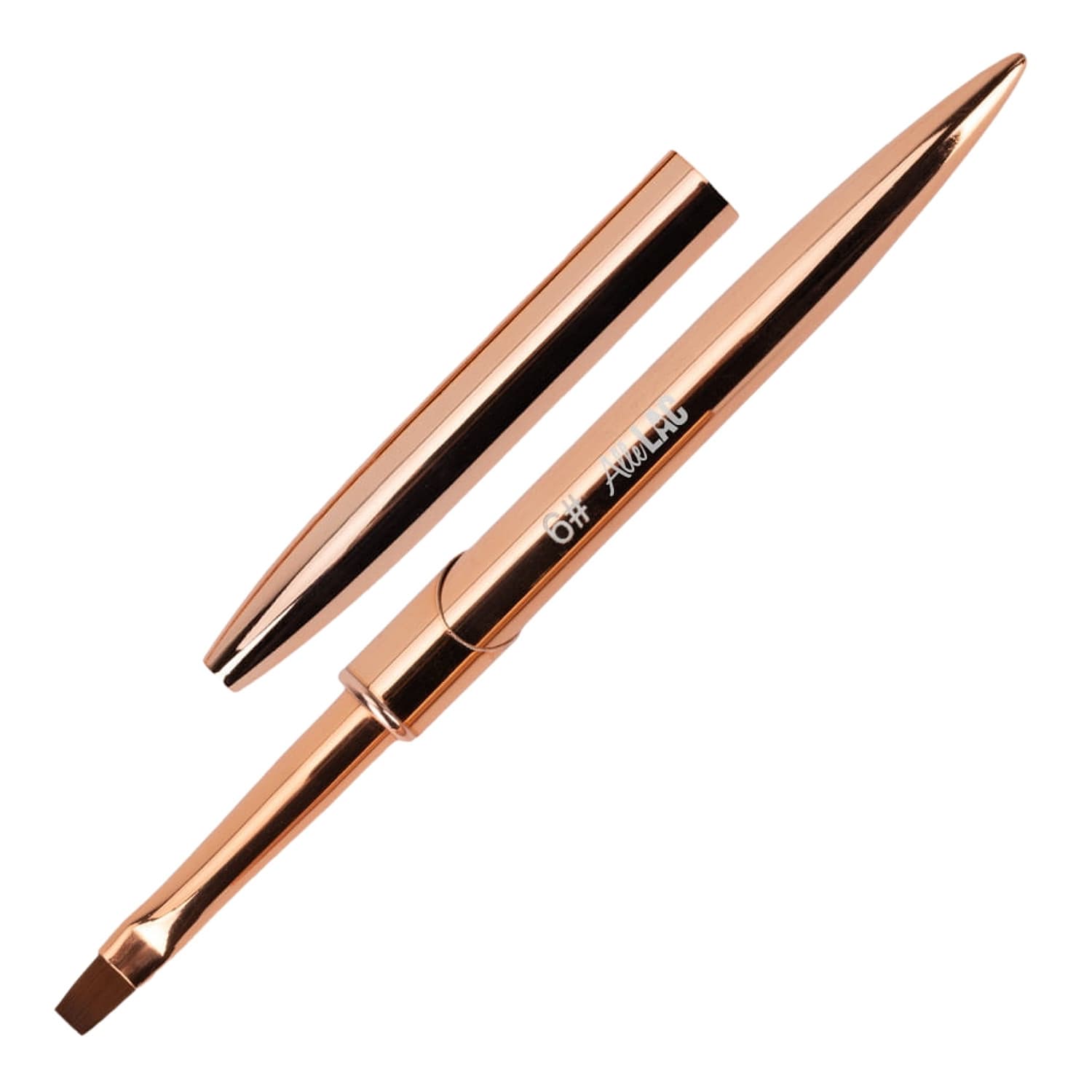 pędzelek kwadratowy do żelu nr 6, rose gold