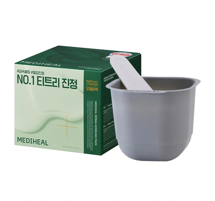 Derma Modeling Pack Teatree Calming zestaw do pielęgnacji twarzy maseczka algowa + serum