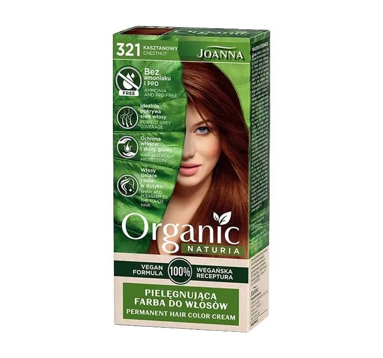 Naturia Organic pielęgnująca farba do włosów 321 Kasztanowy