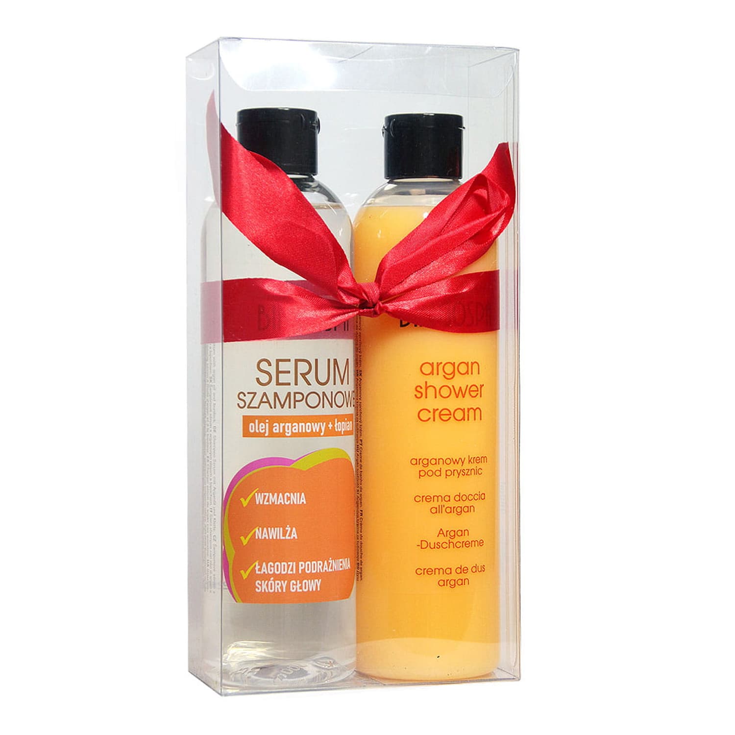 Arganowy Szał zestaw serum szamponowe + krem pod prysznic