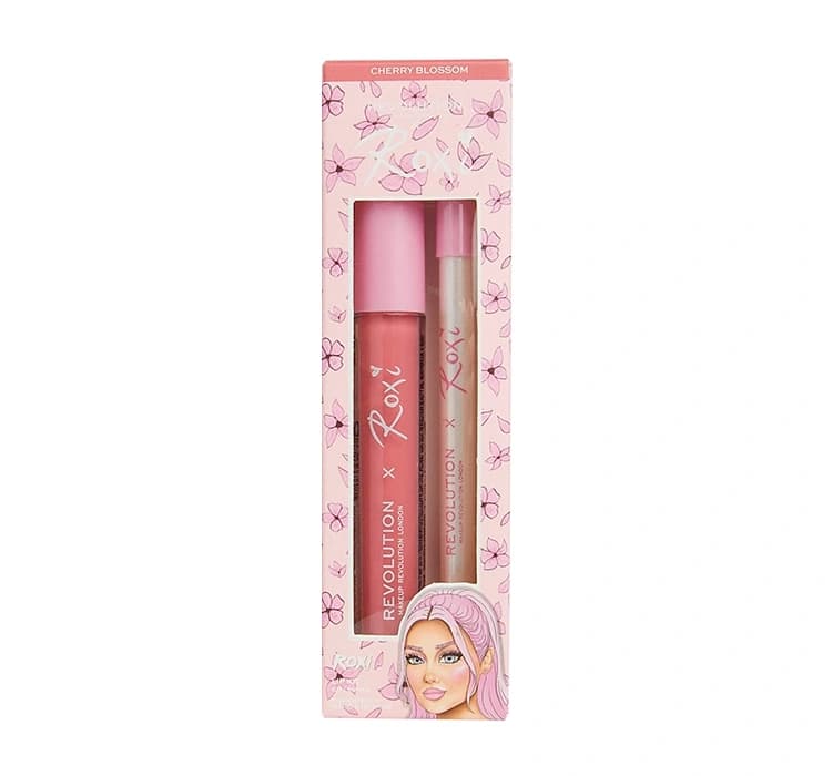 Makeup Revolution x Roxi Cherry Blossom lip kit zestaw kosmetyków do ust