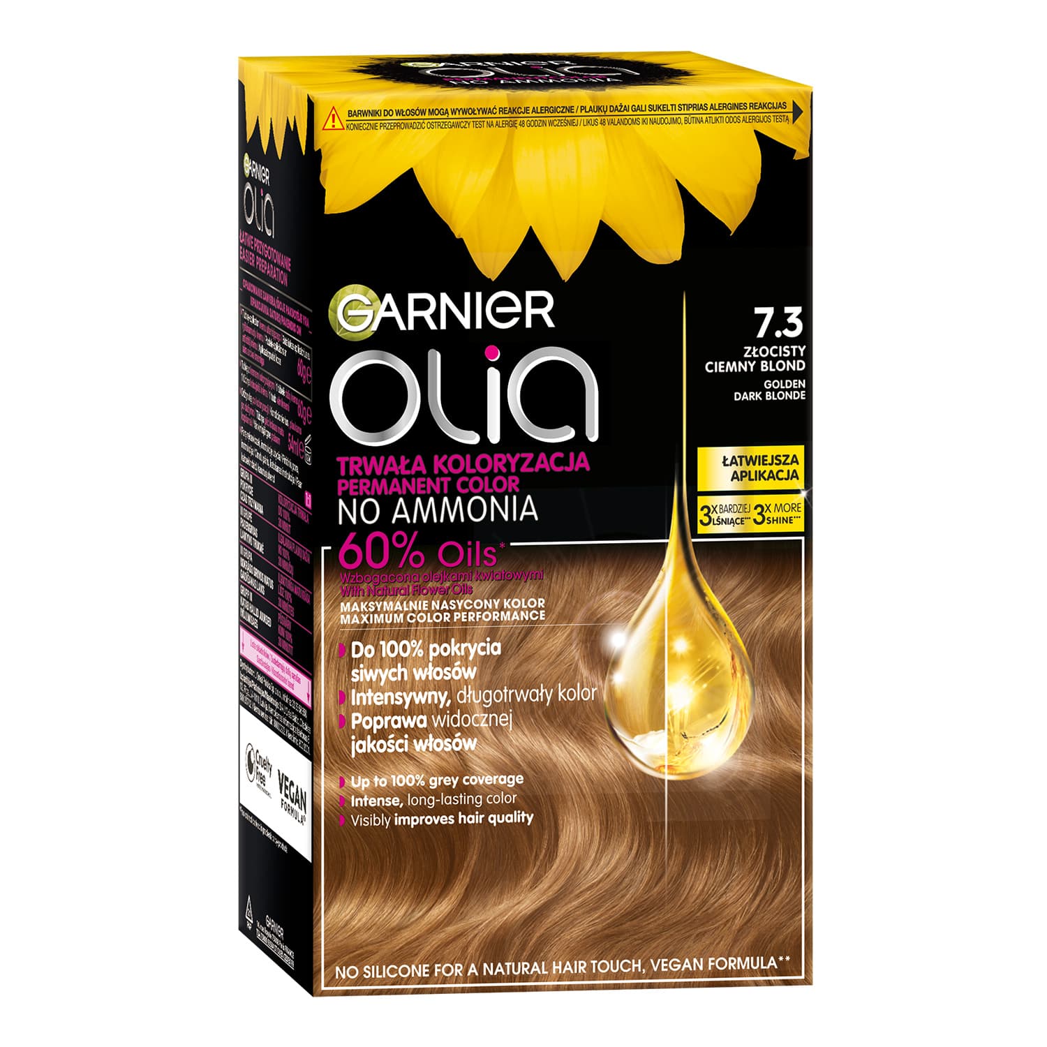 Olia trwała koloryzacja 7.3 Złocisty Ciemny Blond