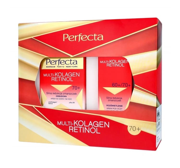 MULTI-KOLAGEN RETINOL ZESTAW DO PIELĘGNACJI 70+ KREM NA DZIEŃ I NOC + KREM POD OCZY