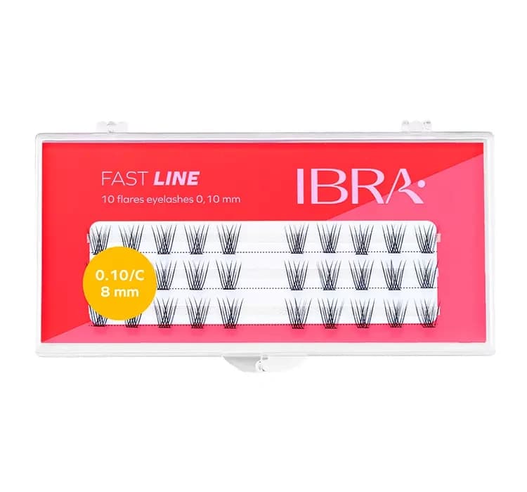 Ibra Fast Line sztuczne rzęsy kępki czarne 8mm
