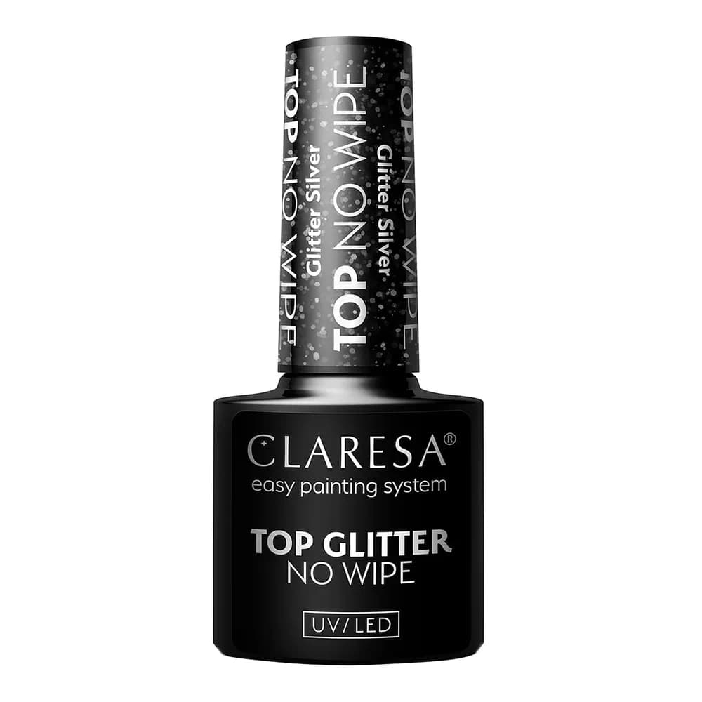 Glitter Silver No Wipe top hybrydowy