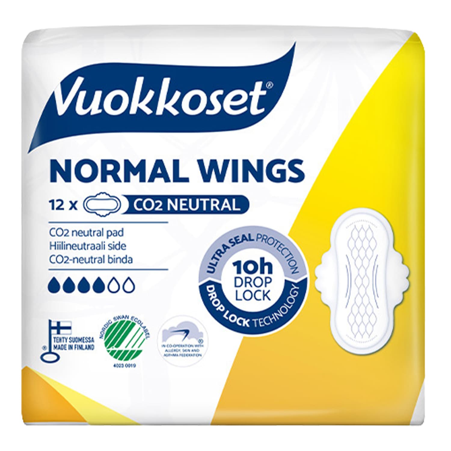 Normal Wings cienkie podpaski higieniczne ze skrzydełkami