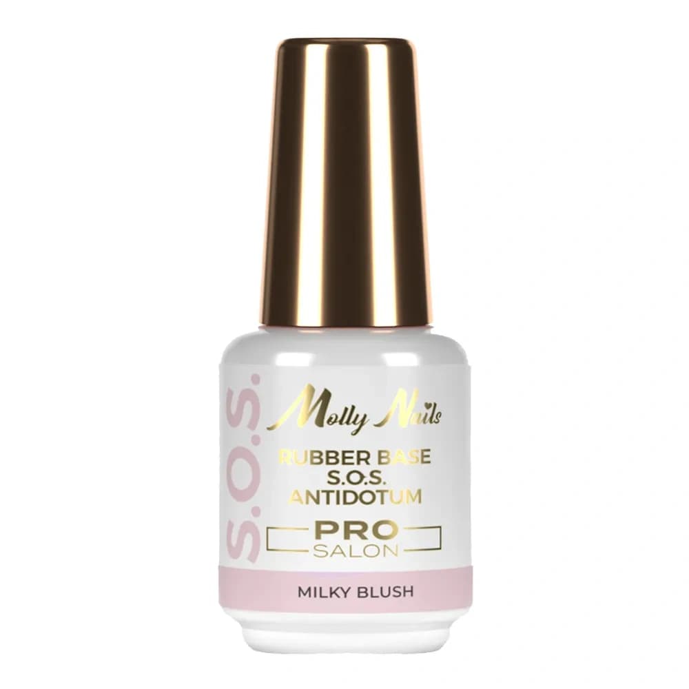 Molly Nails baza kauczukowa S.O.S. Antidotum Pro Salon Milky Blush
