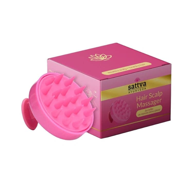 Hair Scalp Massager szczotka do masażu skóry głowy różowa
