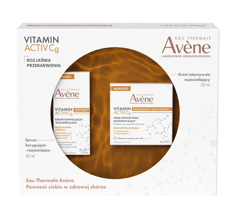 Vitamin Activ Cg zestaw rozjaśniających kosmetyków do pielęgnacji twarzy krem + serum