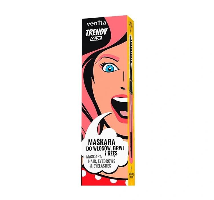 Trendy Color maskara do włosów, brwi i rzęs 3w1 30 Słodki Róż