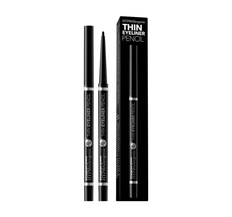 Hypoallergenic Thin Eyeliner Pencil konturówka do oczu w kredce 001 Black