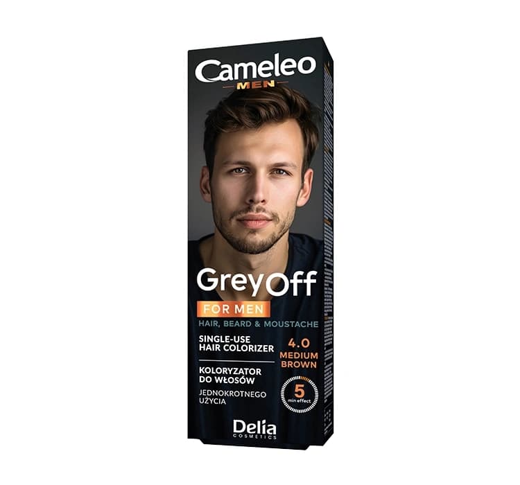 Cameleo Men Grey Off farba do włosów i brody 4.0 Medium Brown