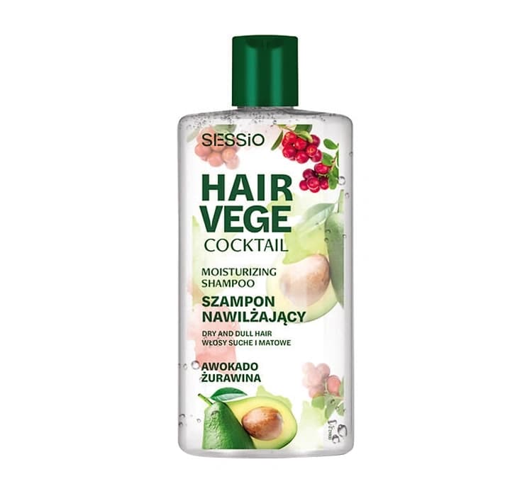 Hair Vege Cocktail nawilżający szampon do włosów Awokado Żurawina