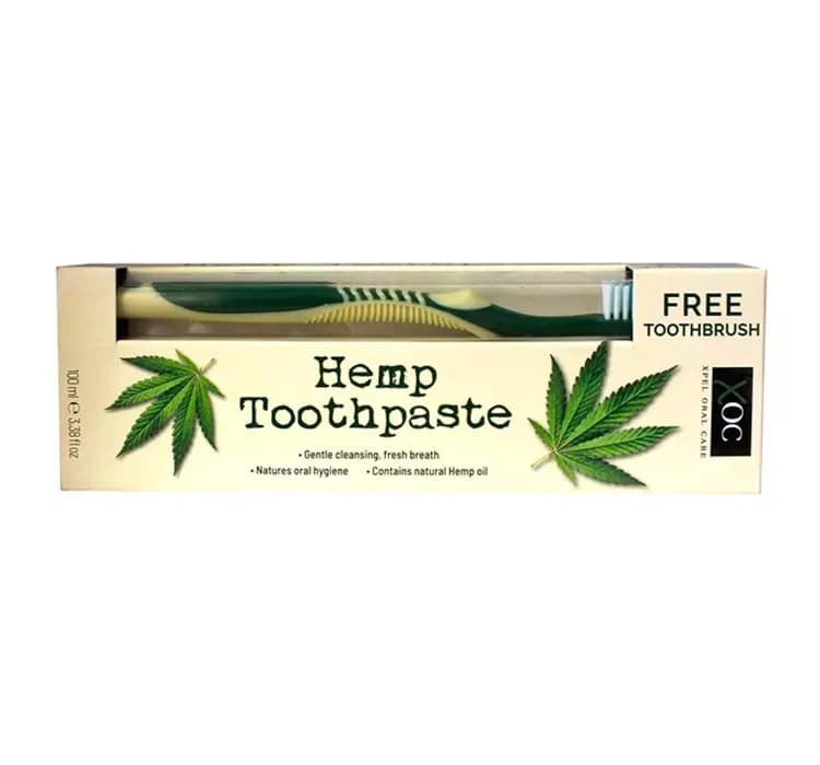 Xoc Hemp Toothpaste pasta do zębów z olejkiem konopi + szczoteczka