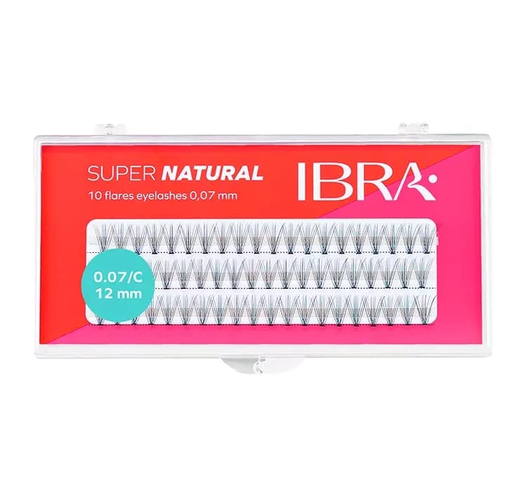 IBRA SZTUCZNE RZĘSY NATURALS KĘPKI C0,07 12MM