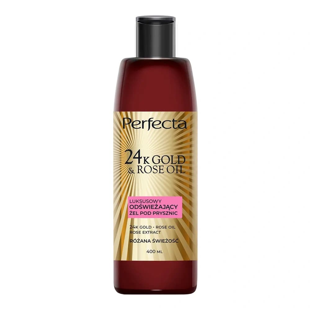 24K Gold&Rose Oil luksusowy odświeżający żel pod prysznic Różana Świeżość