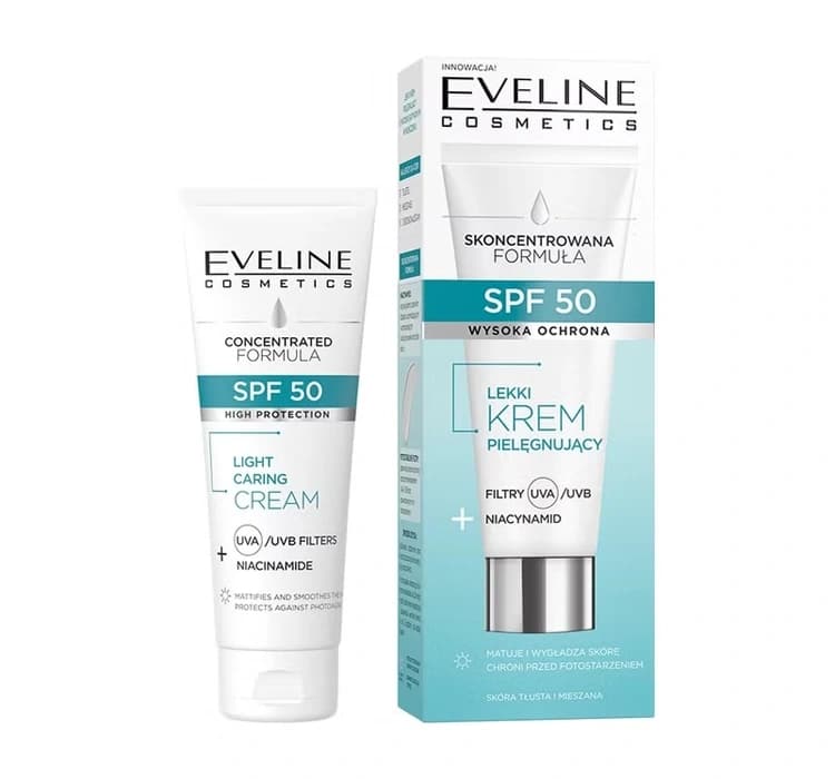 Skoncentrowana Formuła lekki krem pielęgnujący z SPF50