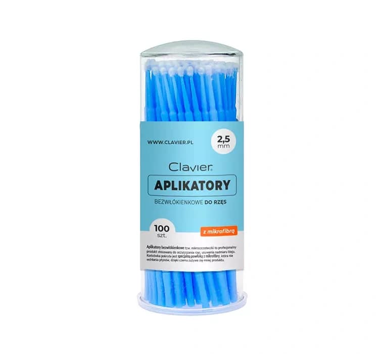 aplikatory bezwłókienkowe do rzęs 2,5 mm