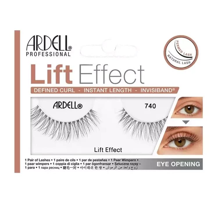 Lift Effect Lashes - Sztuczne rzęsy na pasku - 740