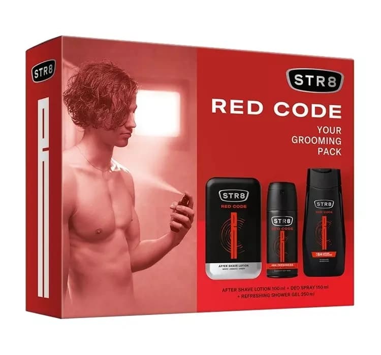 Red Code woda po goleniu + dezodorant spray + żel pod prysznic