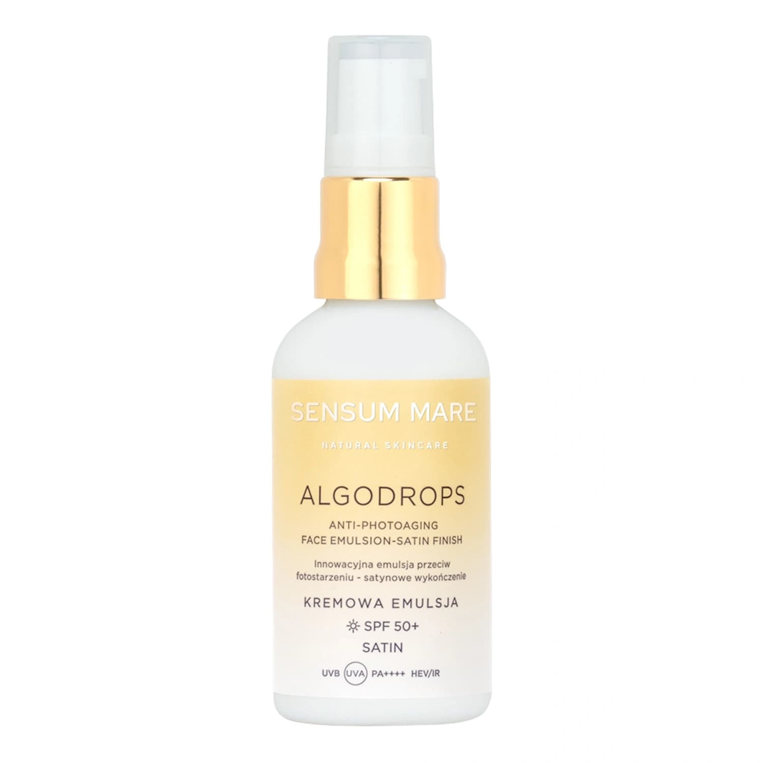 Algodrops Satin Innowacyjne krople ochronne przeciw fotostarzeniu Spf 50 Uv