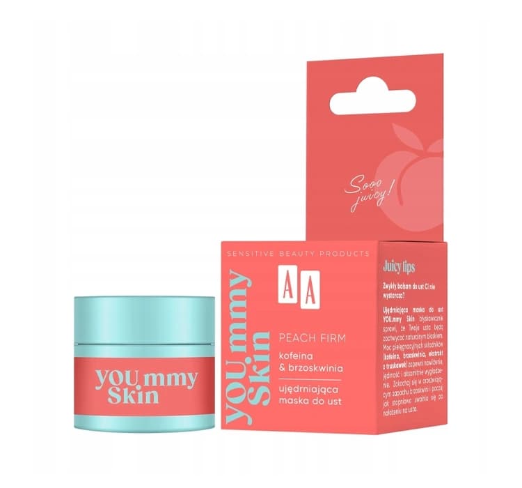 You.mmy Skin ujędrniająca maska do ust Peach Firm